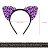 LIONSOUL 10 Pcs Cheetah Ears Headband for Women Leopard Cheetah Print Birthday Party Decorations Supplies