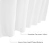 WellColor Fabric Shower Curtain Liner 70 x 74 Inch, Water Repellent Polyester Long Bathroom Shower Curtains Spa and Hotel Quality, Machine Washable, White