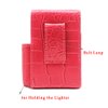 Boshiho PU Leather Cigarette Case with Lighter Holder Tobacco Pouch Best Gift for Men Women (Hot Pink)