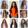 LIYATE Goddess Box Braids Crochet Hair for Women 24 Inch 7 Packs Black Bohemian Crochet Braids with Curly Ends Boho Box Braid Crochet Hair Extensions, 1B