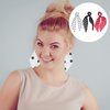 3pcs Polka Dot Hair Scrunchies Vintage Chiffon Hair Scarf Ties Stylish Bow Ponytail Holders for Women Girls