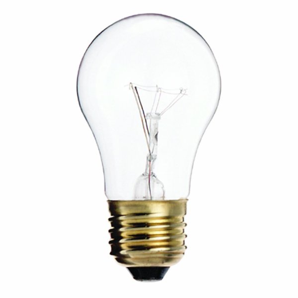 Satco S3948 130V Medium Base 15-Watt A15 Household Lamp, Clear