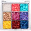 Glitter Eyeshadow Palette Makeup 9 Colors Body Glitter Glue Gel Palette Colorful Shimmer Sparkle Eyeshadow Long Lasting Highly Pigmented Waterproof Professional Glitter Eyeshadow Rainbow Face Paint