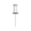 ADVANTUS Aluminum Head Push Pins, Steel 5/8-Inch Point, Silver, 100 per Box (CPAL5)