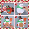 Gilprop 24 Set Christmas Snowman Craft for Kids Snowman Coaster Craft Kit DIY Make Your Own Snowman Craft Xmas Craft for Christmas Winter Party Holiday Class Home Family Activities