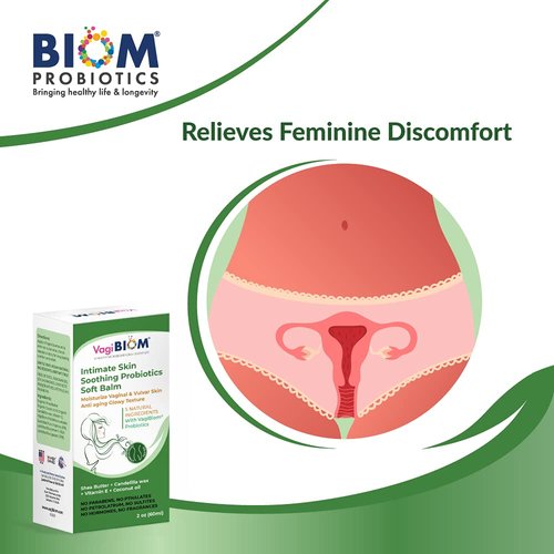 Intimate Skin Soothing Probiotics Soft Balm SheaButter with VagiBiom Lactobacillus crispatus for Skin Care. 100% NATURAL - NO VEGAN Maintain Optimal pH Relieves Feminine discomfort