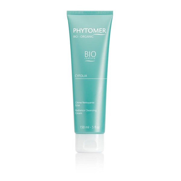 Phytomer Cyfolia Organic Cleansing Cream | Healthy, All-Natural Facial Cleanser | Certified Organic | Gentle Face Cleanser & Makeup Remover | Radiant, Glowing, Softer Skin | 150 ml