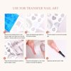 French Tip Nail Stamp - 4PCS Nail Art Stamper Kit Clear Silicone Nail Stamping Long & Short Jelly Stamper for Nails with Scrapers Nail Stamper Kit for French Manicure