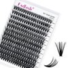 Lash Clusters Individual Lashes Cluster Mixed Tray D Curl Lash Clusters DIY Eyelash Extensions Individual Cluster Lashes Self-application at Home (40D-0.07D,8-16mm)