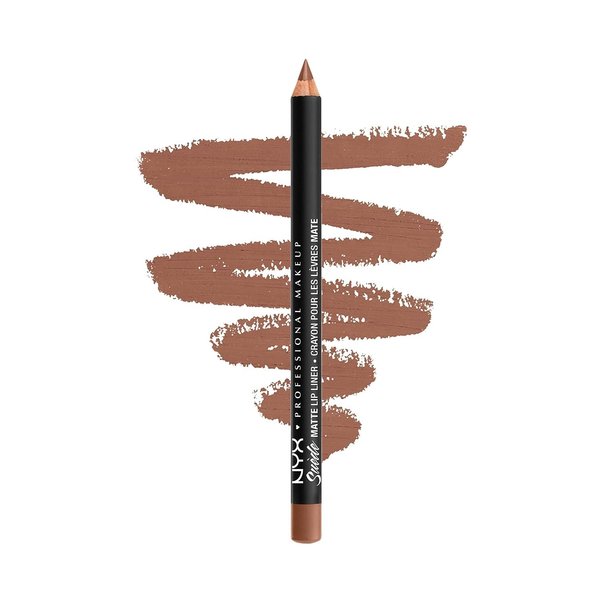 NYX PROFESSIONAL MAKEUP Suede Matte Lip Liner, Vegan Formula - Softspoken (Ash Rose)