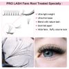 Premade Fans Eyelash Extensions 7D-D-0.07-16 Short Stem Premade Volume Eyelash Extensions 3D 5D 7D Volume Lash Extensions 9 to 20 mm Pre made Lash Fans C D Curl .07 .10(7D-D-0.07,16mm)