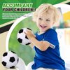Chivao 6 Pieces Plush Soccer for Kids Soft Plush Ball Baby Small Soccer Stuffed Soccer Fluffy Soccer Decor for Nursery Boys Toddler Girls Gift Room Playing Catch, 4.33 Inches(Soccer)