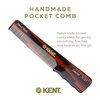 Kent R18T Handmade All Fine Tooth Pocket Comb for Men, Hair Comb Straightener for Everyday Grooming Styling Hair, Mustache and Beard, Use Dry or with Balms, Saw Cut and Hand Polished, Made in England