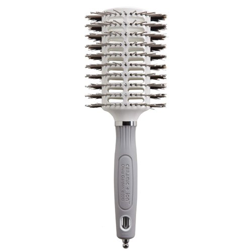 Olivia Garden Turbo Vent Oval Twin & 100% Boar Hair Brush CIOVL-TWINMD (Twin Medium)