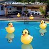 Floating Solar Lights, 16 inch Waterproof LED Pool Accessories, Glow Duck Inflatable Solar Powered Lights that Float for Pond,Hot tub,Party-2pcs