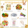 X1zuue 32 Sets Fall DIY Bookmarks Craft Kit AutumnBlank Bookmark with Maple Leaf Wiggle Eyes Foam Stickers Pom-pom Art Reading Rewards Gift Fall Thanksgiving Party Decorations Favors Supplies for Kids