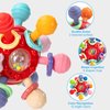 Baby Sensory Teething Toys, Baby Teethers Montessori Toys for 0-6 6-12 Months, Gifts for 1 Year Old Boys Girls Infant Newborn 0 3 6 9 12 18 Months Toys, Baby Rattle Chew Toys, Toddler Learning Toys