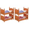 Doll House Furniture Dollhouse Mini Double beds Dollhouse Miniature Furniture Miniatures Bunk Bed for Miniature Dollhouse