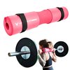 Victor Fitness Pink Protective Neck Barbell Pad for Squats, Hip Thrusts, and Lunges for Olympic or Standard Bars 1" Thick Foam for Neck/Shoulder Comfort