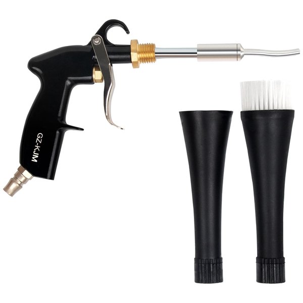 GZ-KJM High Pressure Car Interior Spraying Washing Gun with 2 Set Nozzle Sprayer Connector Air Pulse Car Washing Equipment Tool (Upgrade-Dust blow gun)