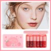 6Colors Peach Lip Tint Stain Set,Water Lip Tint Lip Stain Korean Lip Gloss Long Lasting,Plumping Mini Liquid Lipstick Natural Lip Tint,Multi-Use Lip & Cheek Tint,Non-sticky,Lightweight,Vivid Color