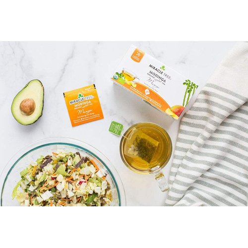 Miracle Tree - 3 Count of Organic Moringa Superfood Tea, 25 Individually Sealed Tea Bags, Mango (Keto, Detox, Energy/Immunity Booster, Vegan, Gluten-Free, Organic, Non-GMO, Caffeine-Free)