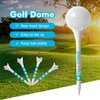 Full Choice Plastic Golf Tees 60 Pack (3-1/4") - Durable, Reduce Friction & Increase Distance, Golf Plastic Tees (White with Orange Strips