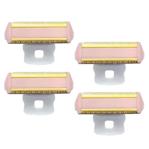 4PCS Women Shaver Replacement Heads Compatible with Finishing Touch Flawless Body Rechargeable Ladies Shaver Hair Remover Heads (Pack of 4)