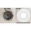 10 Pack Gloss White Goof Trim Ring for 6" Inch Recessed Lighting Trims Can Lighting Down Light, Outer Diameter 8 Inches, Inner Diameter 5.8 Inches
