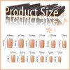 24Pcs French Tips Press on Nails with French Design, French Tips Manicure Art Acrylic Medium Coffin Full Cover Fake Nails Stick on Nails Glossy Gold French Tips False Nails Gel Glue on Nail for Women