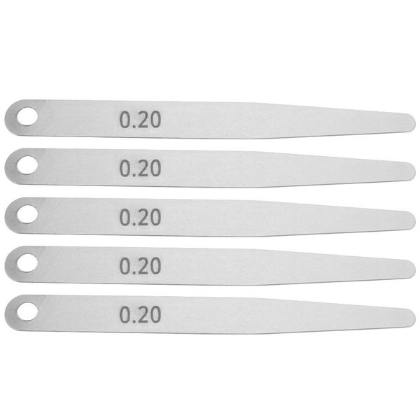 5pcs Feeler Gauge 0.2 Thickness Feeler Gauge Metric Filler Thickness Gage Measurement Tool(0.2)