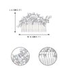 EVER FAITH Women's Clear Crystal Ivory Color Simulated Pearl Flower Leaf Bridal Banquet Hair Comb Silver-Tone
