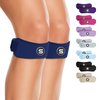 Sleeve Stars Patellar Tendon Support Strap Osgood Schlatter Knee Brace for Youth, Women & Men, Swedish Brand Patella Knee Strap for Arthritis & Pain, Kids Knee Brace w/ 3 Lengths (Pair/Navy Blue)