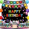 JOYMEMO Science Birthday Party Decorations Boy Girl - Science Themed Birthday Party Kit Happy Birthday Science Backdrop Banner Cake Toppers Chemistry Party Supplies Science Party Favors