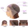 JISHUN Chocolate 13x4 Auburn Brown Body Wave Lace Front Wigs Human Hair Wigs HD Transparent Lace Front Wig glueless wigs 180% Density Brown Colored Glueless 10A Curly Human Hair Wigs