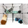 Ferret Cage Accessories Tunnel Tube Corner Hide Fleece Hideaway Bed Hammock Bed for Guinea Pig (Blue)