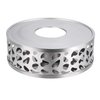 Simtive Teapot Warmer, Brushed Stainless Steel Tea Warmer with Tealight Holder, Silver
