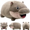 SUPERBE Moo Deng Plush Toys, MooDeng Hippo Plush Pillow, Moo Deng Hippopotamus Plushie Doll, Cute Soft Stuffed Animals for Kids Fans Christmas Birthday Gift