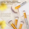 Makeup Brush Set, VANDER 24pcs Premium Synthetic Makeup Brushes for Foundation, Professional Eyeshadow, Eyeliner, Concealer Make up Brush Kit with Leather Travel Makeup bag, Champagne