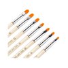 Aoshang 7Pcs Uv Gel Nail Brush, Poly Extension Gel Brush, Nail Art Tips Builder Brush Nail Painting Brush Pen Set(No.2/4/6/8/10/12/14)