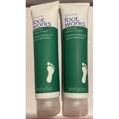 2-Pack Avon Peppermint Foot Works Intensive Callus Cream 3.4 Fl Oz - All Skin Tones