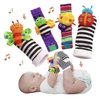 Baby Wrist and Foot Rattles Set – 3 Month Old Baby Must Haves Newborn Baby Toys with Rattle Socks for Babies 0-6 Months, Gift for Newborn, medias para Bebe Baby Shower Gift Set