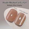 Double Rhythm 0.5 OZ Cat Eye Gel Polish with Magnet 15ML Holographic Glitter Shimmer Translucent Jelly Color Magnetic Nail Polish Salon DIY at Home (MC1019)