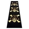 Champion Rugs Pirate Skull Area Rug Design #CR79 (2 Feet X 7 Feet Runner)