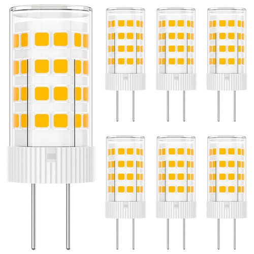 Gaormii G4 LED Bulb 5W, 35W 40W Halogen Equivalent, AC/DC 12V, 3000K Warm White 450LM, T3 JC Type Bi-Pin Base Bulb for Home and Landscape Lighting, Non-Dimmable, 6 Pack