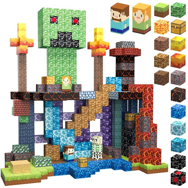AIDYVOI 160 PCS Magnetic Blocks Building Toys, Build 3D Magnetic Building Blocks Set for Kids Ages 3+, Magnetic Blocks STEM Sensory Educational Christmas Birthday Gifts Construction Toys