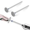 JIEYAO 2 Pcs Flat Nail Drill Bits, Sanding Disc Nail Drill Bits, Electric Cuticle Drill Bit Foot File Replacement Head Foot Callus Remover Pedicure Supplies Mini Sanding Bands for Manicure(#103)