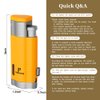 PIPITA Torch Lighter Windproof Cigar Lighter Triple Blue Flame Butane Gas Refillable Lighter Cigarette Lighter with Punch (Yellow)