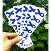 40 Dark Blue Ribbon Temporary Tattoos: Colon Cancer Awareness Tattoo