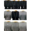 Ofeiyaa 10Pcs Long Pendant Necklace Simple Moon Bar Three Triangle Tassel Lock Sweater Y Shape Punk Chain Choker Necklace for Women Girls Silver Tone